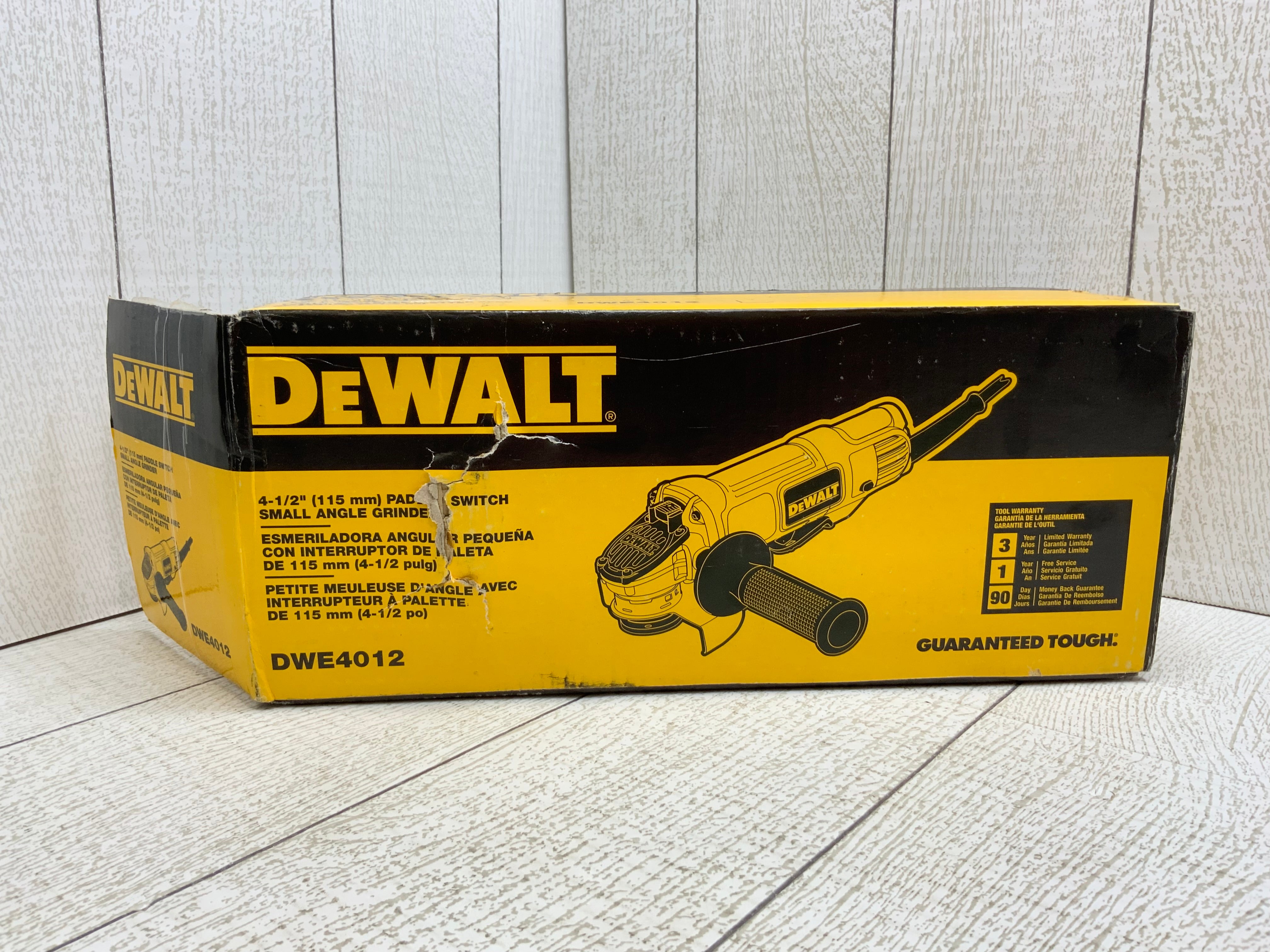 DEWALT Angle Grinder Tool, 4-1/2-Inch, Paddle Switch, 7-Amp (DWE4012) (8028727214318)